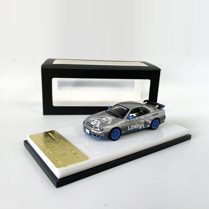 MC 1:64 Metal Model Car Nissan Skyline R34 25GT Die-Cast Vehicle Queen Lady