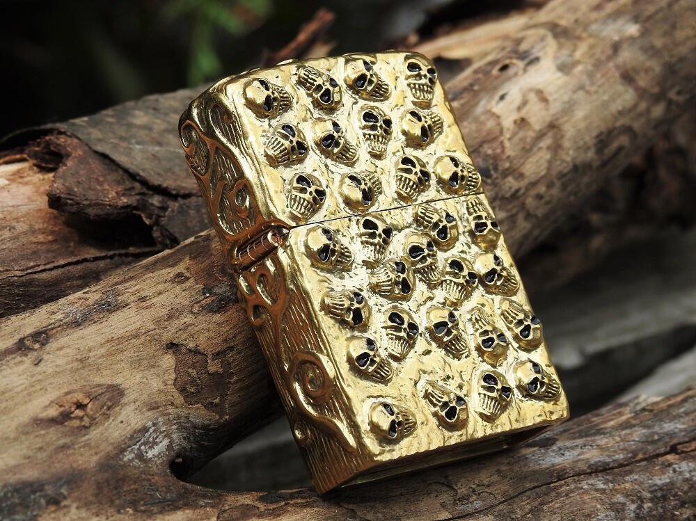 Japanese Zippo Lighter - Japan - Skull Jacket - City of The Japanese Zippo Lighter - Japan - Skull Jacket - City of The