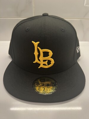 New Era 59FIFTY Long Beach State 49ers Black Fitted Hat Cap Size