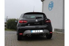 FOX Edelstahl Komplettanlage re li je 2x76mm für Renault Clio IV GT 1.2 TCe 120