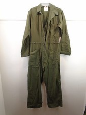 US Military Army OD Green 100 Cotton Sateen Coveralls Size Small 1988 New 111-O