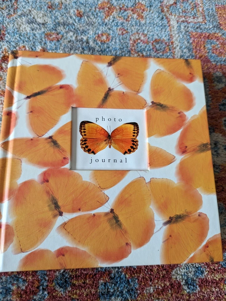 90-х/Y2K фото журнал альбом бабочка узор обложка оранжевый 32 слотов/страниц - Изображение 2 из 4