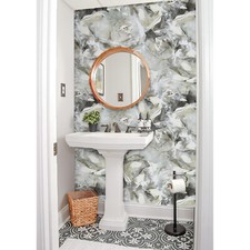 White Roses nursery design gray garden plants...
