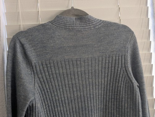 Eileen Fisher  Cardigan Sweater Wool Linen Silk Long Sleeve Gray Sze Small - Picture 8 of 8