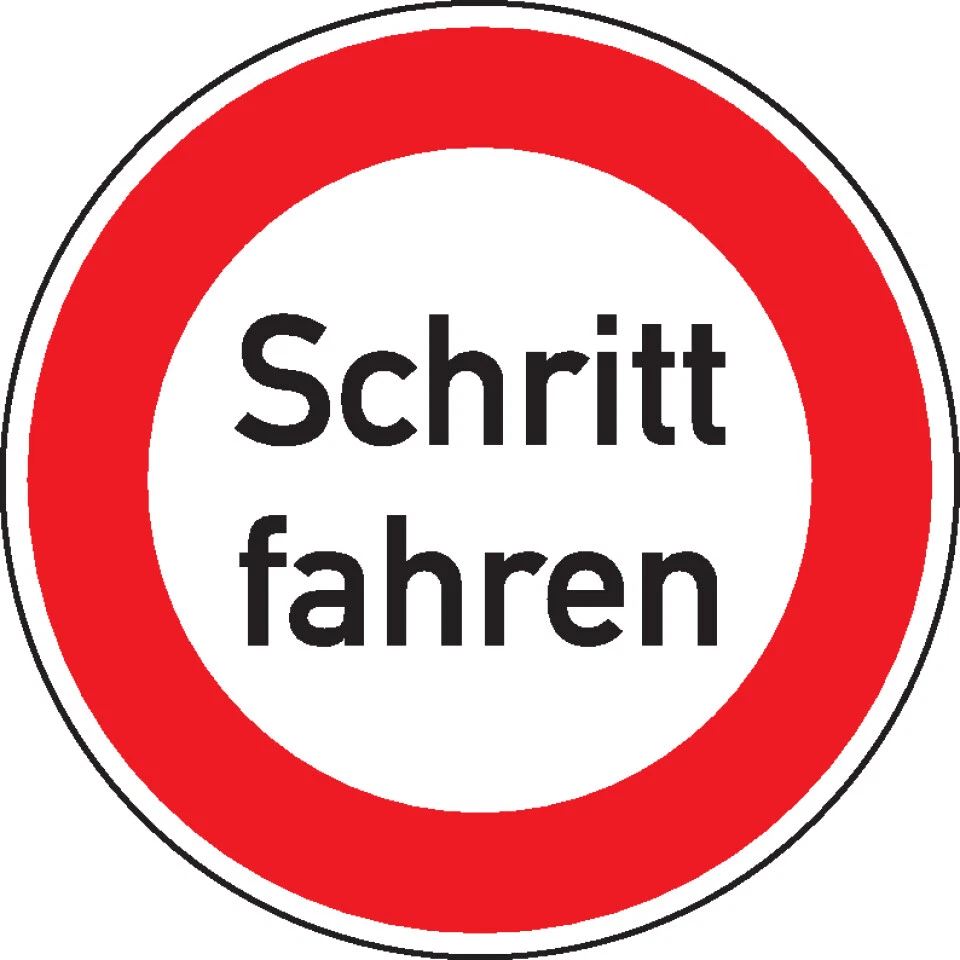 KÖNIG WERBEANLAGEN Schild I Verkehrszeichen Schritt fahren Nr.274 PVC 200mm DIN 67520 n. StVO