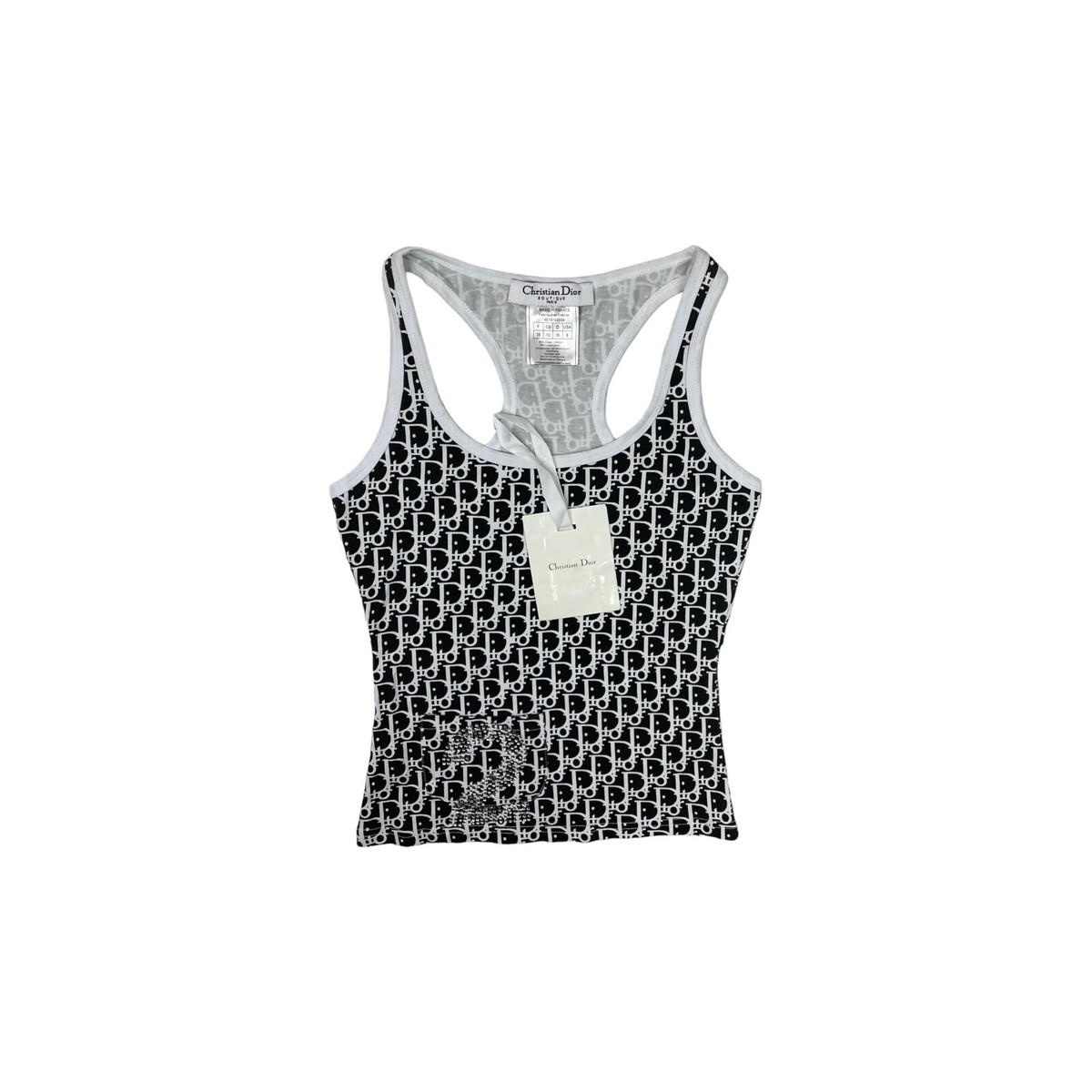 00's Christian Dior Monogram Tank Top Womens Small Made In 00's Christian Dior Monogram Tank Top Womens Small Made In