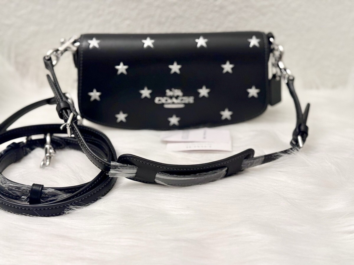 NWT Coach CW305 Andrea Small Shoulder Bag With Star Print Calf