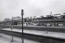 PHOTO BR British Railways Station Scene - CUDWORTH STATION 1953