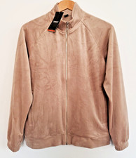 Tacvasen Velour Fleece Jacket Women's Size Medium Full Zip Long Sleeve Pockets