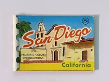 RB VTG POSTCARD SOUVENIR MINIATURE PHOTO ALBUM FOLDER MUIR SAN DIEGO CALIFORNIA