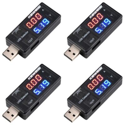 4PCS USB Power Meter USB Current Meter 3-9V 0-5A Voltage Tester Multimeter LC...