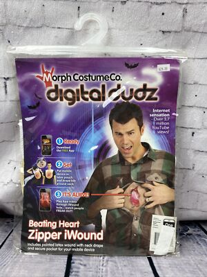 Digital Duds Halloween Beating Heart Zipper iWound Morph Costume Co (W1)