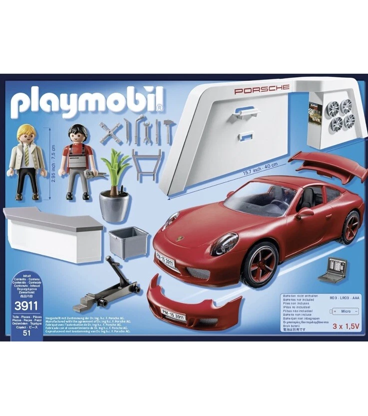 Playmobil Porsche 3911 Carrera S with Lights Workshop eBay