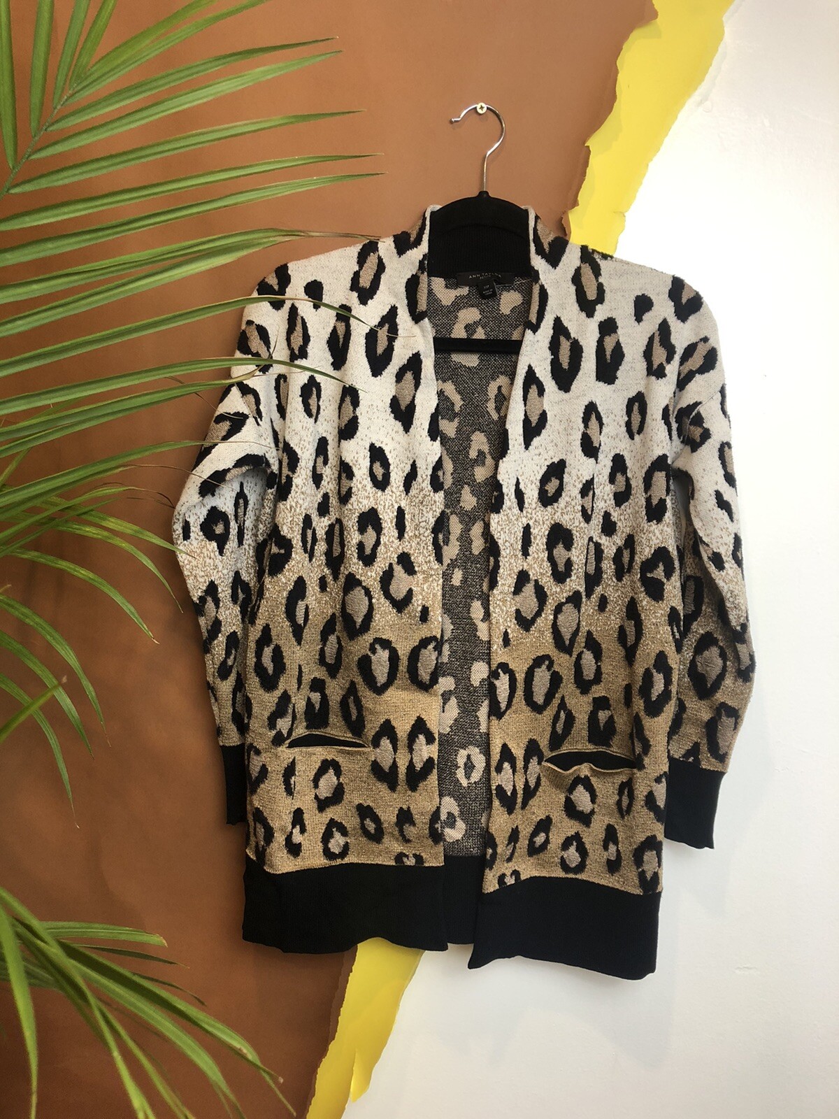 Women's Ann Taylor Leopard Print Oversized Cardigan Size XSP | eBay