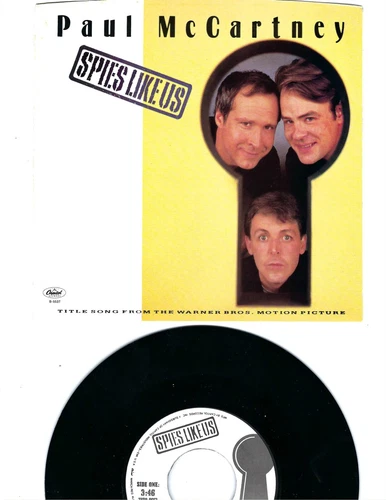 45 + PIC SLV- PAUL McCARTNEY- "SPIES LIKE US"- CAPITOL- PROMO- SHORT/LONG - NM