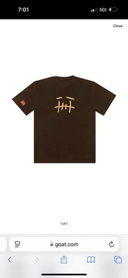 NWT Travis Scott X McDonald s Fry ll T-shirt Brown
