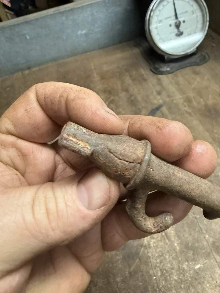 Antique Old Rare Grudge PAT Vermont VT Cast Iron Maple Tree Sap Tap Spout Spile - Image 3 of 4