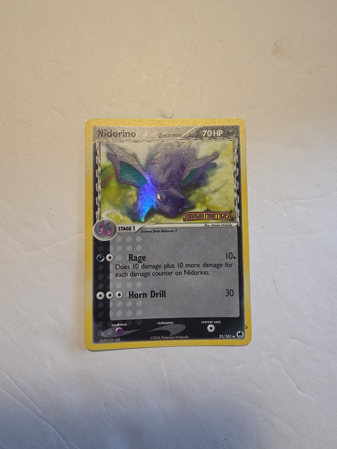 Nidorino (Delta Species) 35/101 Dragon Frontiers Reverse Holo