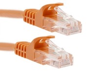 Cat5e Ethernet Patch Cable, Snagless, UTP, 5 ft, Orange