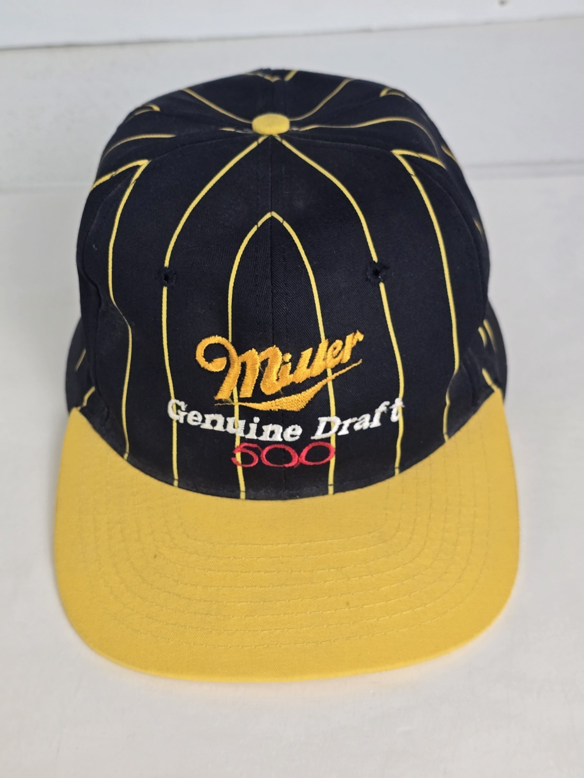 Vintage Rusty Wallace MILLER Genuine Draft 500 Hat Cap 90s USA NEW