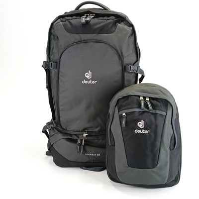 Deuter Transit 50 Backpack Travel Pack 50 Litres Vari Quick System With Daypack