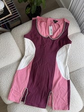 Nasty Gal Colorblock Bodycon Dress with Rhinestone Trim