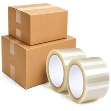 Clear Packing Sealing Tape Hot Melt Adhesive 24 Rolls 3 in x 110 yd 1.6 mil