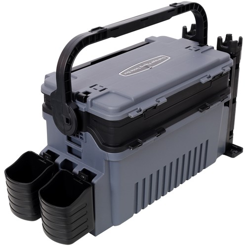 Fishing Tackle Box Organizer w/ Shoulder Strap + 2 Rod Holder + 2 Cup Holder - Picture 14 of 61