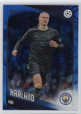 2025 Topps UEFA Club Competitions Blue Raindrops /150 Erling Haaland #181 1k7d