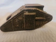 HTF  Antique A.C. Williams Toy cast iron WW1 U.S. Tank Bank 1918
