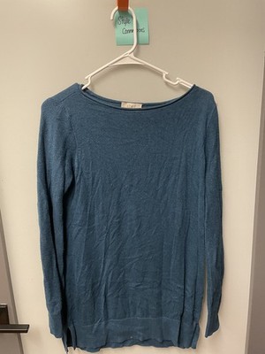 Ladies Loft Outlet Blue Long Sleeve Lightweight Sweater - Size S