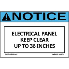 10 Pack 4"X6" Panel Clearance Label sticker #0603