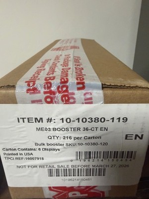 Pokemon TCG ME03 Mega Evolution PERFECT ORDER 6 BOX BOOSTER CASE Sealed IN HAND