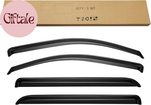 Window Rain Guards for 2014-2018 Chevy Silverado/Gmc Sierra 1500 Crew Cab, Out-C - Picture 6 of 12