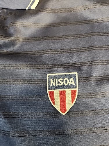 NISOA College Soccer Logo Blue Lightweight Polo Shirt Mens Large - Picture 7 of 9