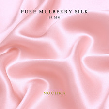 Baby Pink 100 Pure Mulberry Silk Fabric by the Yard 44" width 19 mm 6A Grade