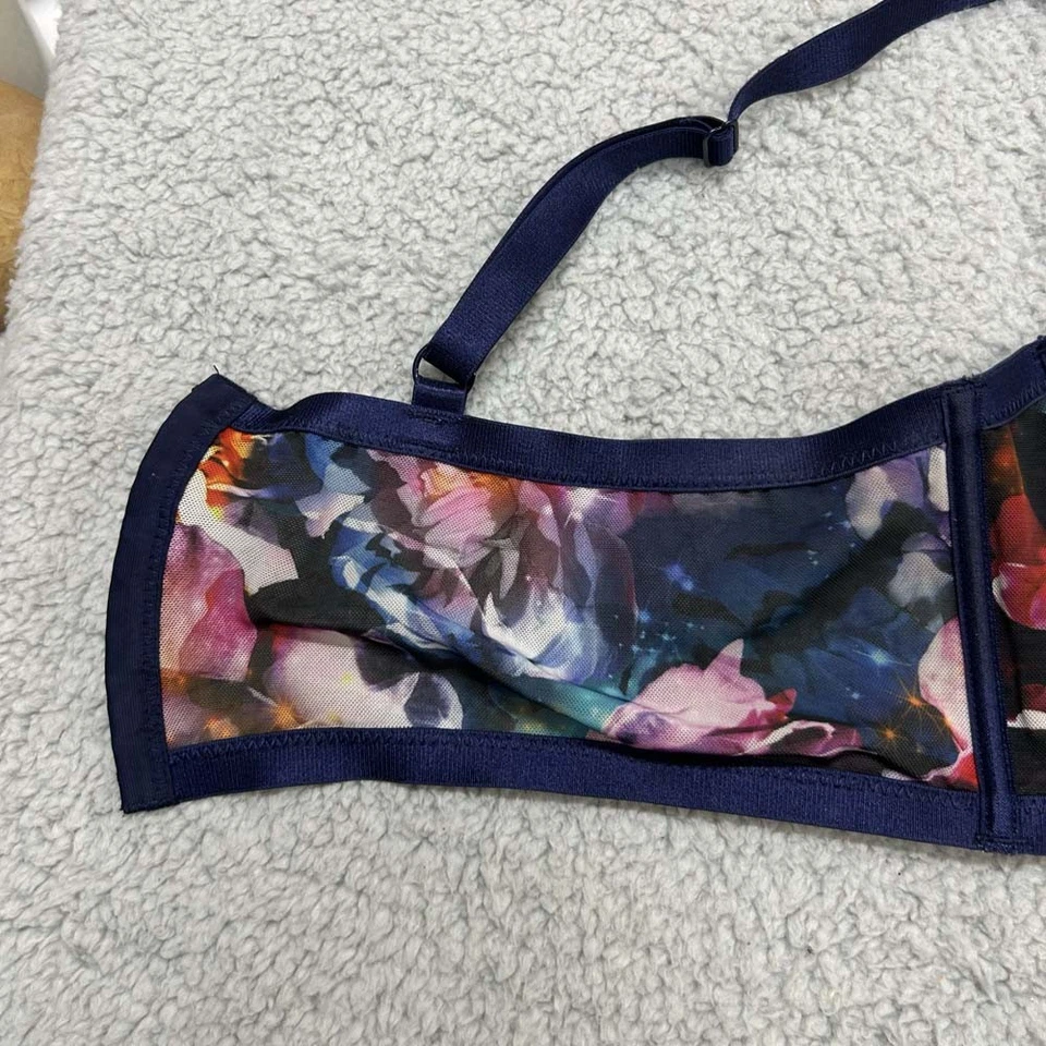 Бюстгальтер Torrid изогнутый размер 1 длинный бюстгальтер балконет цветочный - Изображение 3 из 4