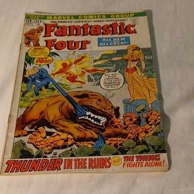 Marvel Comics Fantastic Four #118 Bronze Age 1972 Thunder in the Ruins