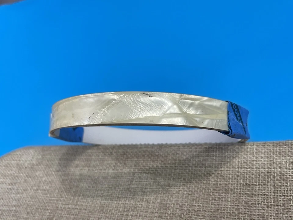 路德维希 60 年代复古工厂白色海洋珍珠贝斯鼓环镶嵌 — 第 2/4 张图片