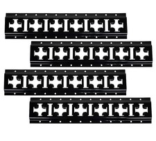4 Pack Horizontal Vertical Cross E-track - 5 Feet - Black Powder Coated
