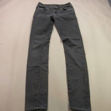 Prana Women's Size 4/27 Tall Inseam Skinny Jeans Dark Gray Stretch Denim