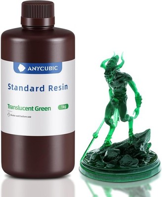 405nm Clear Green 3D Printer Resin - High Precision & Stability, 1kg