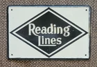 Vintage 1950’s Post Cereal Premium “Reading Lines” Railroad Tin Sign