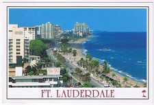 Postcard Fort Lauderdale Beach Looking North Along A1A Florida