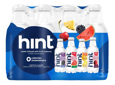 Hint Water Best Sellers Pack 3 Bottles Each of 4 Flavors,Zero Calories & Sugar