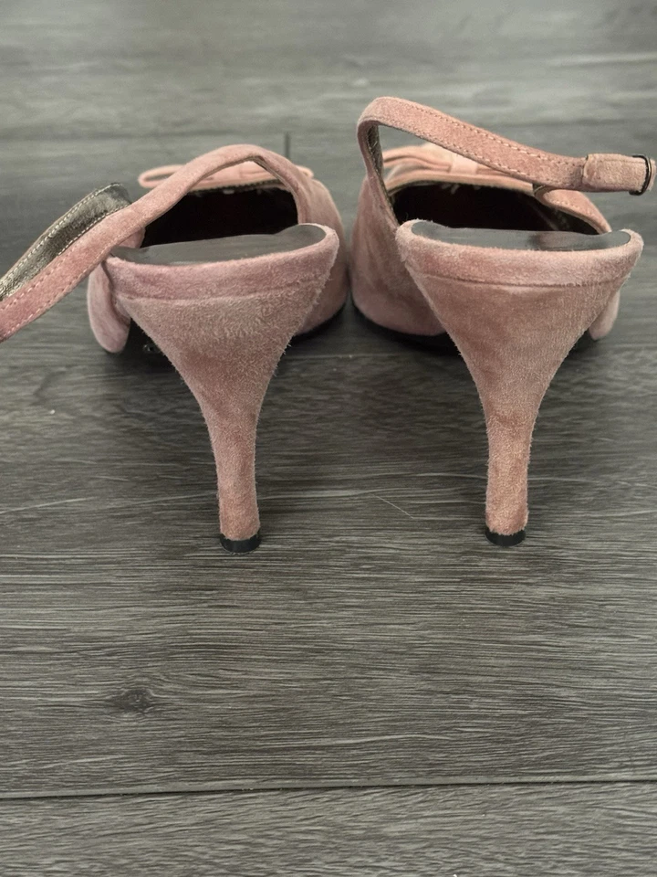 Dolce & Gabbana Vero Cuoio / con honda/tacón/rosa claro/cuero 10/40 funciona pequeño Foto 4 de 4