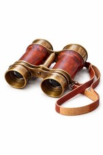 Antique Brass Pirate Spyglass Nautical Leather Telescope : Brass Binacular