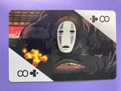 Spirited Away Playing Cards Ghibli No Face 8 of Clubs 2001 NIBARIKI Japanese F/S