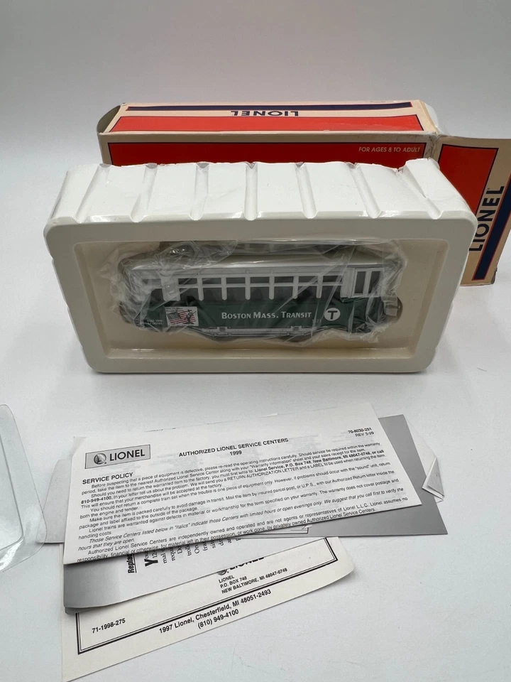 Lionel O Gauge Boston City Trolley Train Car Motorized Bump & Go #6-18452 New - Image 3 of 4