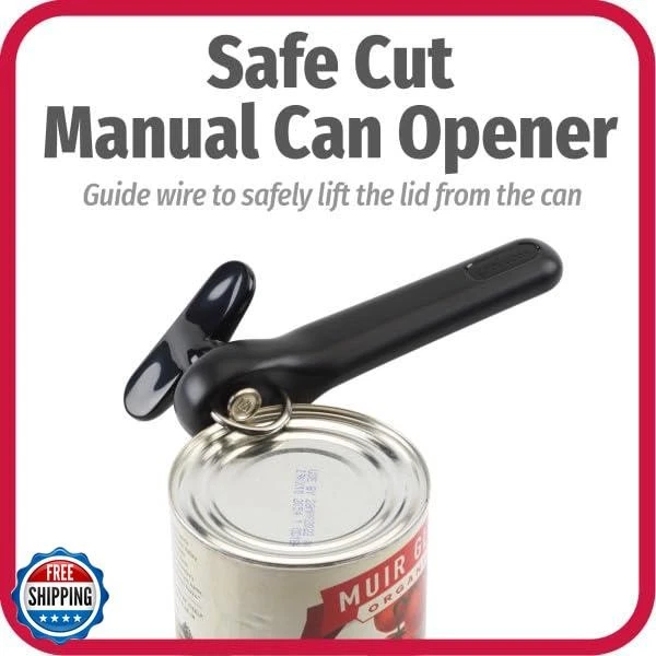 Good Cook Can Opener, Safe Cut Manual Can Opener, no Sharp Can Edges, Black - Image 4 of 4